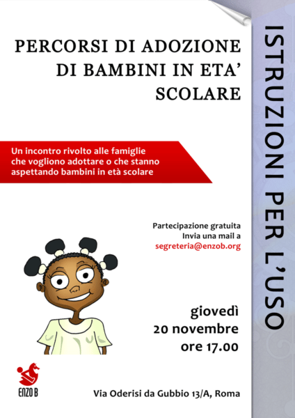 Incontro bambini grandi roma 20 novembre ore 17 Roma locandina