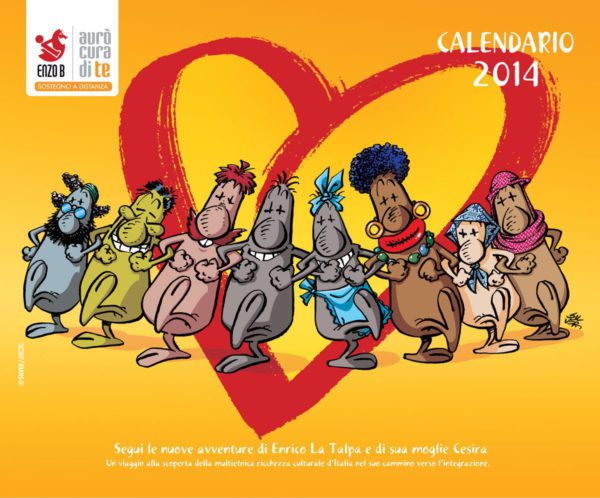 Copertina del calendario 2014 di ENZO B, disegnato da Silver
